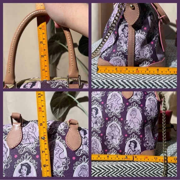 Dooney & Bourke Disney Princess Half Marathon 2015 Satchel Purple Sketch - Picture 14 of 16